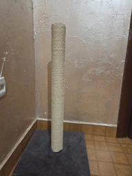Запасний змінний стовпчик сизалевий для котячої дряпки кігтеточки 65 см сизаль 6 мм універсальне кріплення М8 бежевий (60193/65)