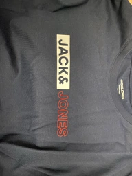 Футболка хлопковая длинная мужская Jack & Jones 12233999 XL Navy Blazer (5715602797153)