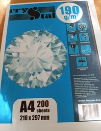 Папір щільний А4 250г/м2 100 листів CRYSTAL Картон / Ватман для принтера