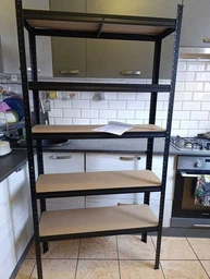 Стеллаж металлический 5 полок для гаража 180×90×30 см до 875 кг GWI7361 для мастерской подсобки склада чёрный прочный стеллаж для инструментов коробок бытовых вещей разборный универсальный для хранения предметов фото от покупателей 4