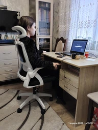 Кресло Diego ErgoFlex сетка бело-черное фото от покупателей 3
