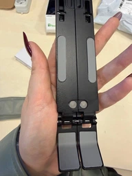 Складная подставка для ноутбука макбука алюминиевая металлическая на стол для ноута планшета держатель macbook air pro регулируемая с регулировкой высоты офисная настольная универсальная компактная эргономичная 15-19 дюймов в офис с чехлом Hechpro АНLP180 фото от покупателей 4