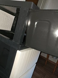 Комод R-plastic пластиковий R-Plastic Ротанг на 4 шухляди біло-чорний