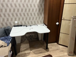 Геймерський комп'ютерний стіл Оптима чорний (розмір m: 124х79 см) фото от покупателей 7
