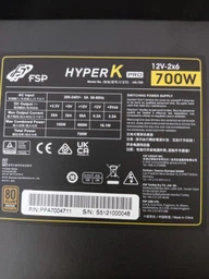 Блок питания FSP 700W Hyper K Pro ATX3.1 (HK-700 Gen5) фото от покупателей 3