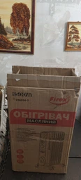 Обігрівач масляний радіаторний 1500Вт на колесах 7 секцій Firex, побутовий підлоговий електричний радіатор з регульованим термостатом і 3 режимами потужності, електрообігрівач для дому та дачі Білий, WXRF-1500 фото від покупців 5