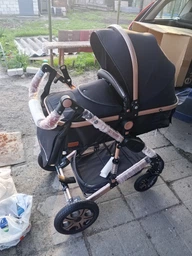 Детская коляска с автокреслом 3в1 KESSER 94 x 64 x 119 см коричневый с золотистым Германия