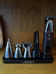 Премиальный Триммер для бороды 5в1 LEMEX STYLING TOOLS Тример для тела, носа, бритья с магнитными насадками LM4414 IPX6 Версия 2026 фото от покупателей 1