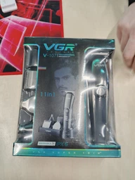 Аккумуляторный триммер для бороды и усов VGR V-017, беспроводная бритва с насадками