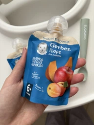 Пюре фруктово-овощное Gerber Яблоко, Тыква, Абрикос для детей с 6 месяцев 90 г (7613036034999) фото от покупателей 18