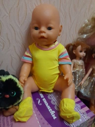 Одежда пупсу Baby Born - набор розовый боди, носки, шапочка фото от покупателей 4