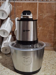 Мощный чоппер измельчитель кухонный Bitek Food Chopper Блендер 3в1 для смузи с чашей на 3л. 4000 Вт Grey фото от покупателей 1