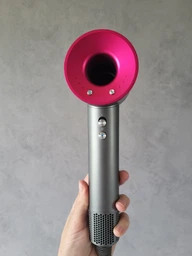 Профессиональный фен для волос Super Hair Dryer 1600 Вт черный + розовый + 5 насадок + держатель фена на стену фото от покупателей 1