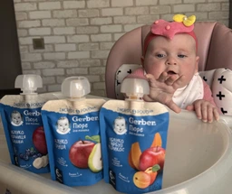 Пюре фруктово-овощное Gerber Яблоко, Тыква, Абрикос для детей с 6 месяцев 90 г (7613036034999) фото от покупателей 16