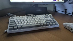 Клавіатура ігрова ajazz ak820 75%, white-gray