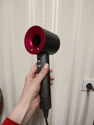 Профессиональный фен для волос Super Hair Dryer 1600 Вт черный + розовый + 5 насадок + держатель фена на стену фото от покупателей 1