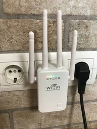 Wi-Fi ретранслятор репитер wi fi усилитель удлинитель интернет сигнала сети вай фай повторитель расширитель вайфай для роутера tp link беспроводного покрытия с LAN портом WPS точкой доступа с антеннами на 100 метров 300 Мбит/с для квартиры Hechpro ТБ2SIGN