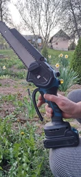 Аккумуляторная пила цепная на 8 дюймов V-Tekk + 2 аккумулятора пила минипила 3600 об/мин с функцией механической смазки + кейс фото от покупателей 1