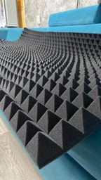 Акустический поролон Ecosound пирамида 50 200х100 см Черный графит фото от покупателей 1