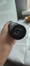 Набор из 2 электрических мельниц для специй с подсветкой и подставкой Electric Grinder SET для измельчения соли и перца, черный фото от покупателей 10