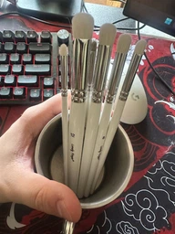 Набор кистей Lonely Finger для dry brush, 6 шт (№2–12), натуральный ворс козы фото от покупателей 1