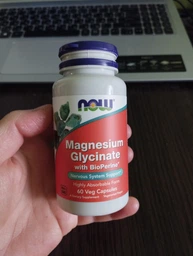 Мінеральна добавка Магній гліцинат з біоперином Now Foods (Magnesium Glycinate with BioPerine) 180 капсул NOW01287