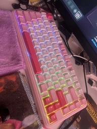 Клавиатура Магнитная VALKYRIE VK MAG 75 Lite White-Pink Игровая Магнитные Переключатели. Проводная 8000 Гц/с. RGB-подсветка, 84 клавиши, Переключатель 0,01 мм. Rappid Triger