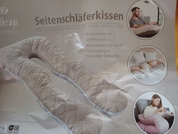 Подушка ортопедическая для тела Sei Design U-Shape формы Антиаллергенное волокно со стежкой и молнией 140х75х20 см Беж (4820227282753) фото от покупателей 2