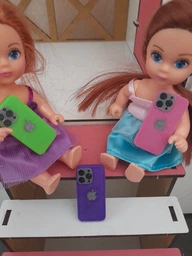 Мини Телефон для куклы LOL набором 3шт Айфон для куклы смартфон яблуко Iphone міні смартфон брелок Епл Айфон Apple для барби