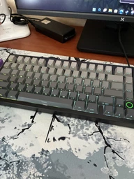 Ігрова механічна клавіатура Mchose G75 V2 / Три режими підключення / Ice Blue Switch / Blackberry Powder / Чорний з рожевим