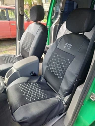 Авто чехлы для Toyota Corolla 1995-2002 E11 Pok-ter экокожа с тканью черного цвета фото от покупателей 3