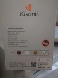 Колонки 2.0 Kisonli X23 USB 3.5mm 2x5Вт 30Гц-15КГц 110х127х183мм