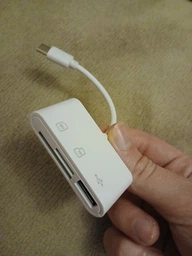 Картридер 3-в-1 Type-C на USB SD / TF / CF OTG-адаптер для телефонов, ноутбуков Белый фото от покупателей 5