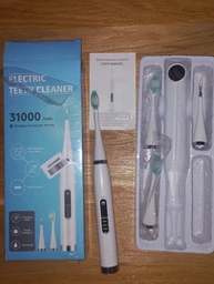 Электрическая ультразвуковая зубная щетка скалер Electric Teeth Cleaner для удаления камней отбеливание зубов белая фото от покупателей 9