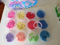 Набор кинетического песка Strateg Magic Sand 12 шт (39405) (4823113882372)