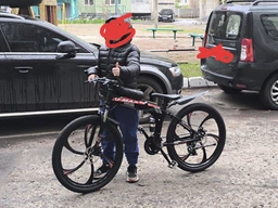Складной велосипед U-Max LiteRide 26” на литых дисках, Shimano 21, дисковый тормоз, черно-красный