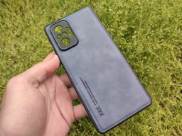 Шкіряний чохол XnE Xiaomi Redmi Note 10 Pro з металевою вставкою Blue (34274-28)