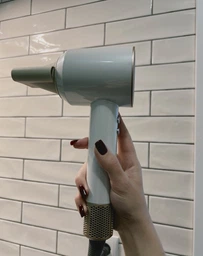 Профессиональный фен для волос Super Hair Dryer 1600 Вт + насадка концентратор, жемчужный фото от покупателей 1