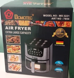 Аэрогриль Rainberg RB 2330 4200W аэрофритюрница безмасляная для приготовления без масла с 2 Тенами 8,5 л Серебряная с черным фото от покупателей 5