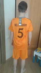 Футбольна форма Real Madrid BELLINGHAM (Реал Мадрид Белінгем), сезон 24/25, розмір 30 на зріст 150-160 см, помаранчева