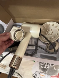 Фен для волос профессиональный Super Hair Dryer 5в1 белый + золотистый