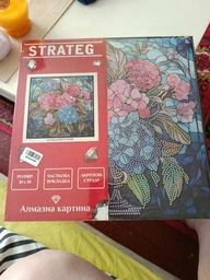Набор для творчества Strateg витражная алмазная картина БК-КР Цветочная палитра 30х30 см (DEEX16292) (4823113886936) фото от покупателей 2