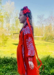 Сукня вишиванка дитяча святкова червона пишна Pyshna 110 фото от покупателей 2
