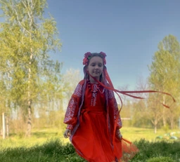 Сукня вишиванка дитяча святкова червона пишна Pyshna 110