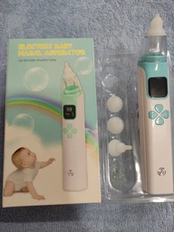 Електронний аспіратор назальний потужний для носа Electric Baby Nasal Aspirator соплеотсос електричний для новонароджених дітей з музикою білий