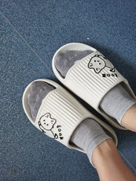 Жіночі шльопанці пінка foam Котик ТМ W2104/2ТС 40 Білий фото від покупців 1