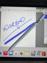 Стилус для планшета iPad stylus айпад з palm rejection антидотик tilt цифровий дисплей сумісний з Apple Pencil точний стілус ручка для малювання нотаток дизайну художників подарунок дитині DrawPen Pencil Pro 2025 + 2 наконечники в комплекті фото від покупців 3