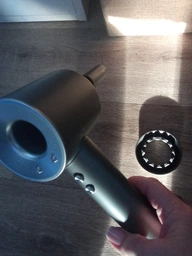 Профессиональный фен стайлер для волос Super Hair Dryer 1600 Вт + 5в1 насадок, синий / золото