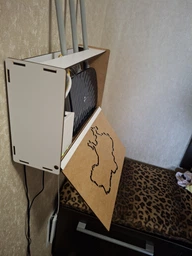 Настенная коробка для роутера Wi-Fi Полка 20х10х33.6 Карта Украины фото от покупателей 1