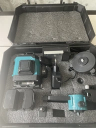 Лазерный уровень нивелир Laser Level 4D 2 аккумулятора 16 линий зеленый луч в сумке синий фото от покупателей 7